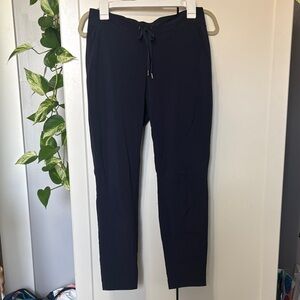 Athleta Navy Drawstring Cropped Ankle Pants